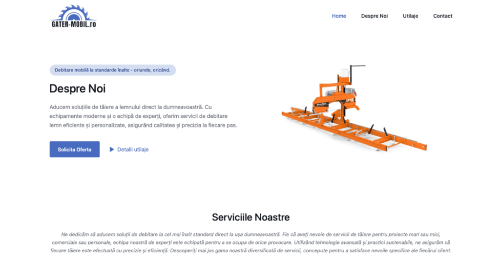Site de prezentare Gater-Mobil.ro realizat de A.Web Studio
